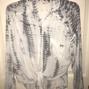 Tie dye blouse with a pocket